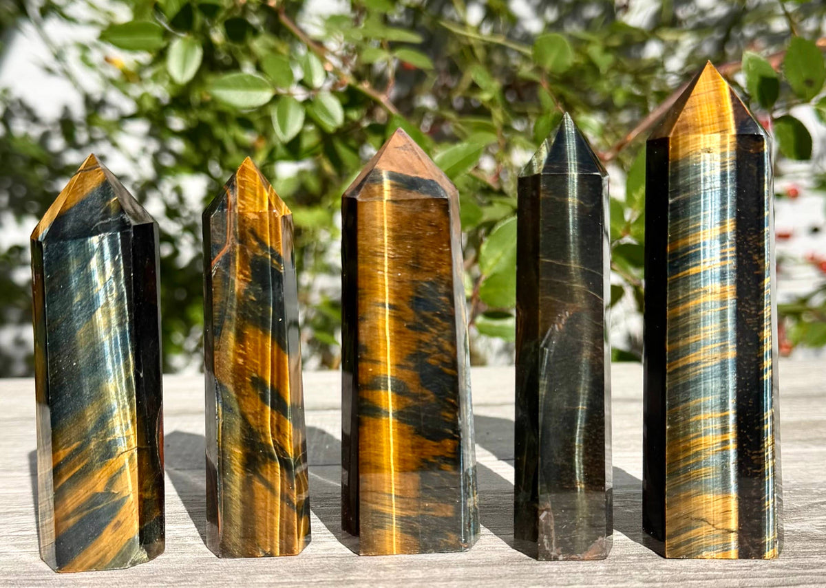blue tiger’s eye towers