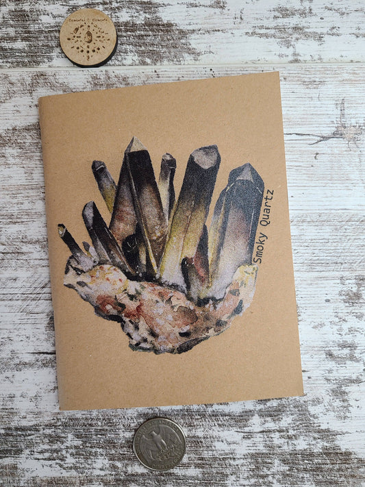 smoky quartz crystal specimen journal