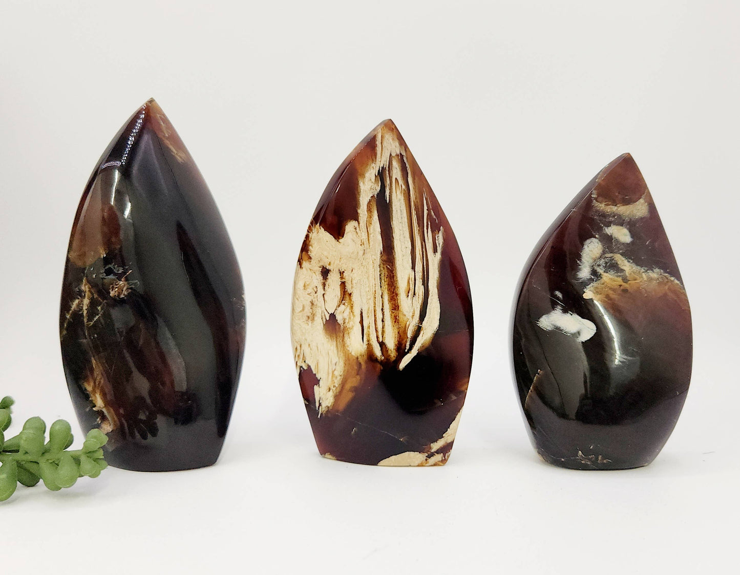 blue amber freeform flame