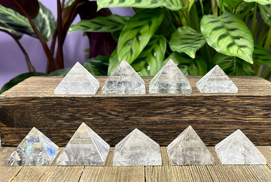 clear quartz pyramid