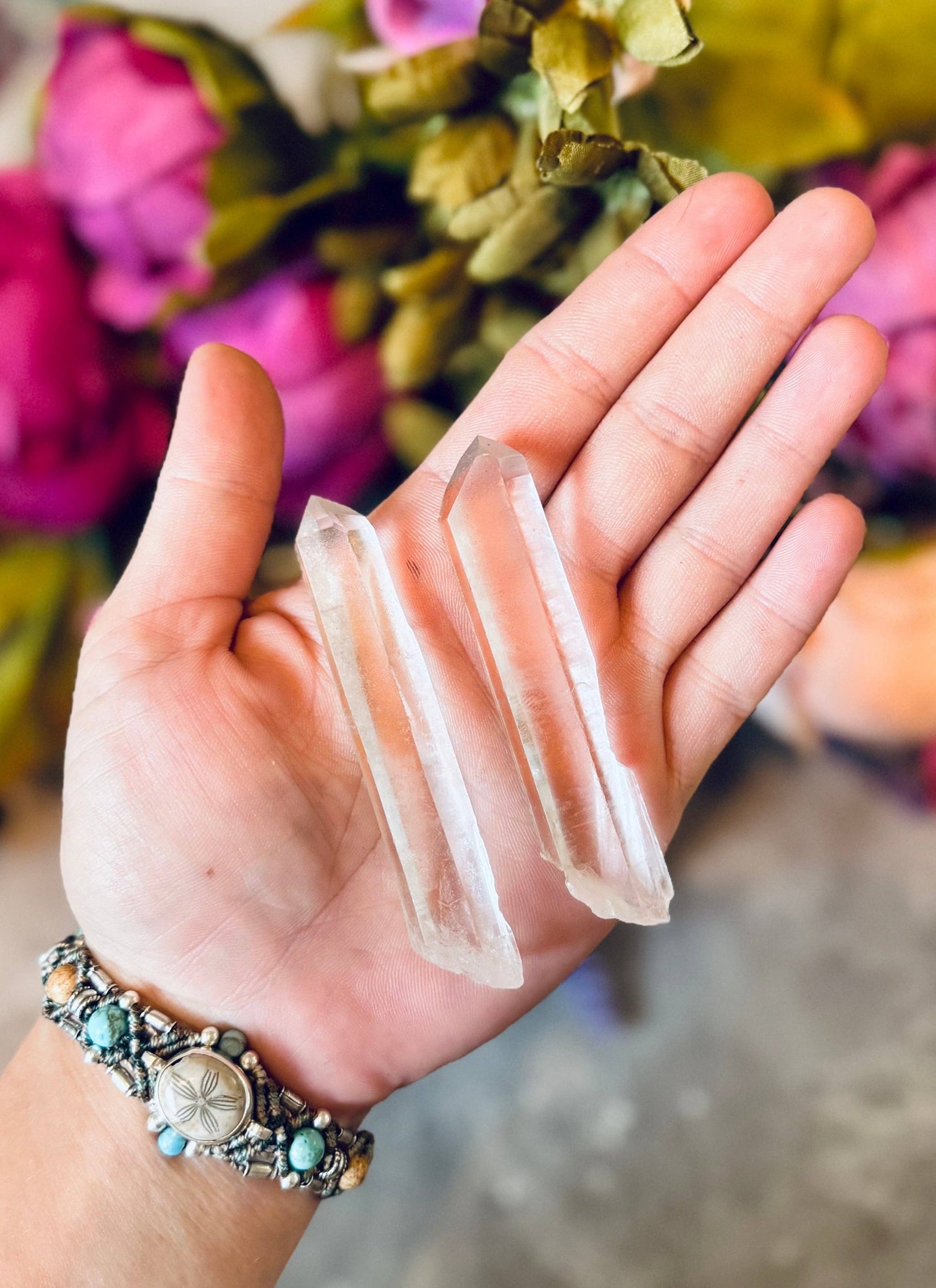 Lemurian seed quartz points