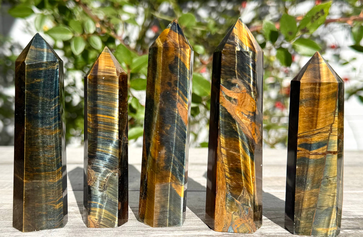 blue tiger’s eye towers
