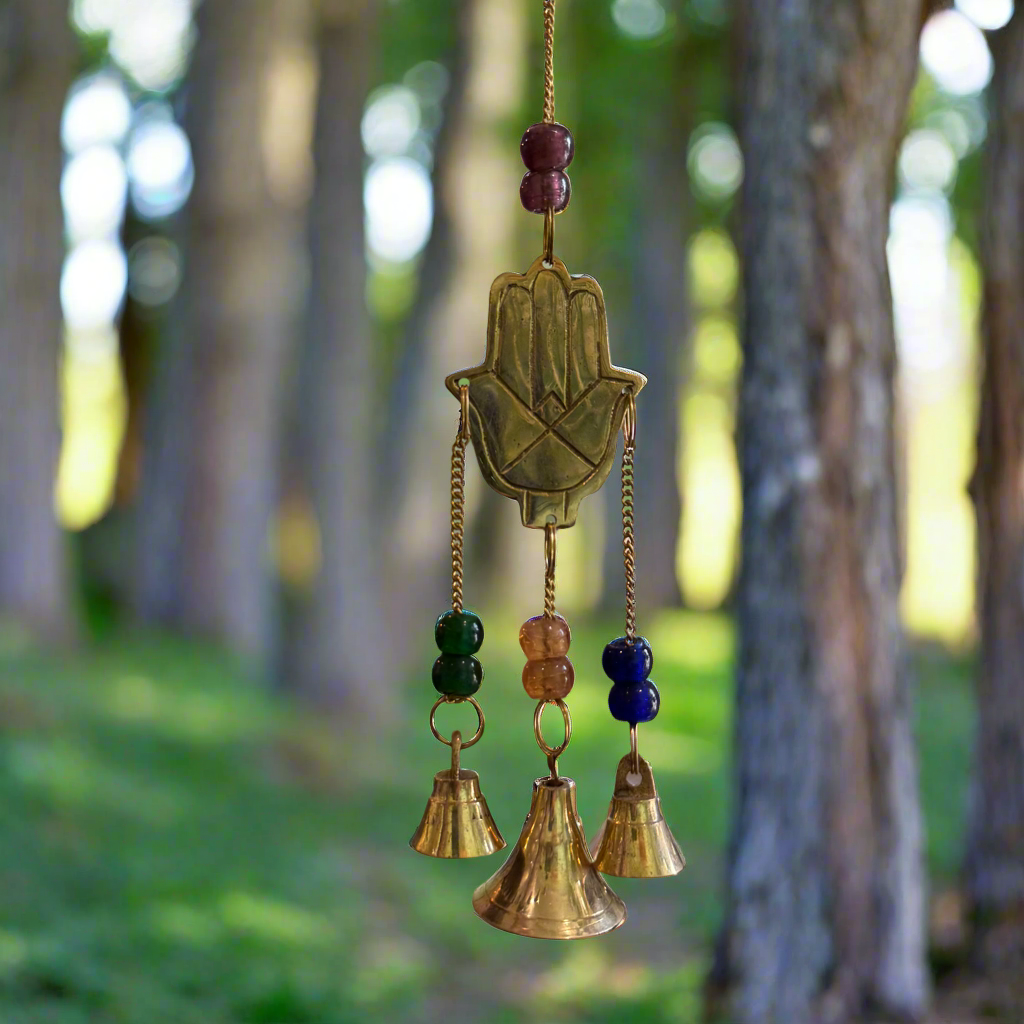 brass wind chime with bells