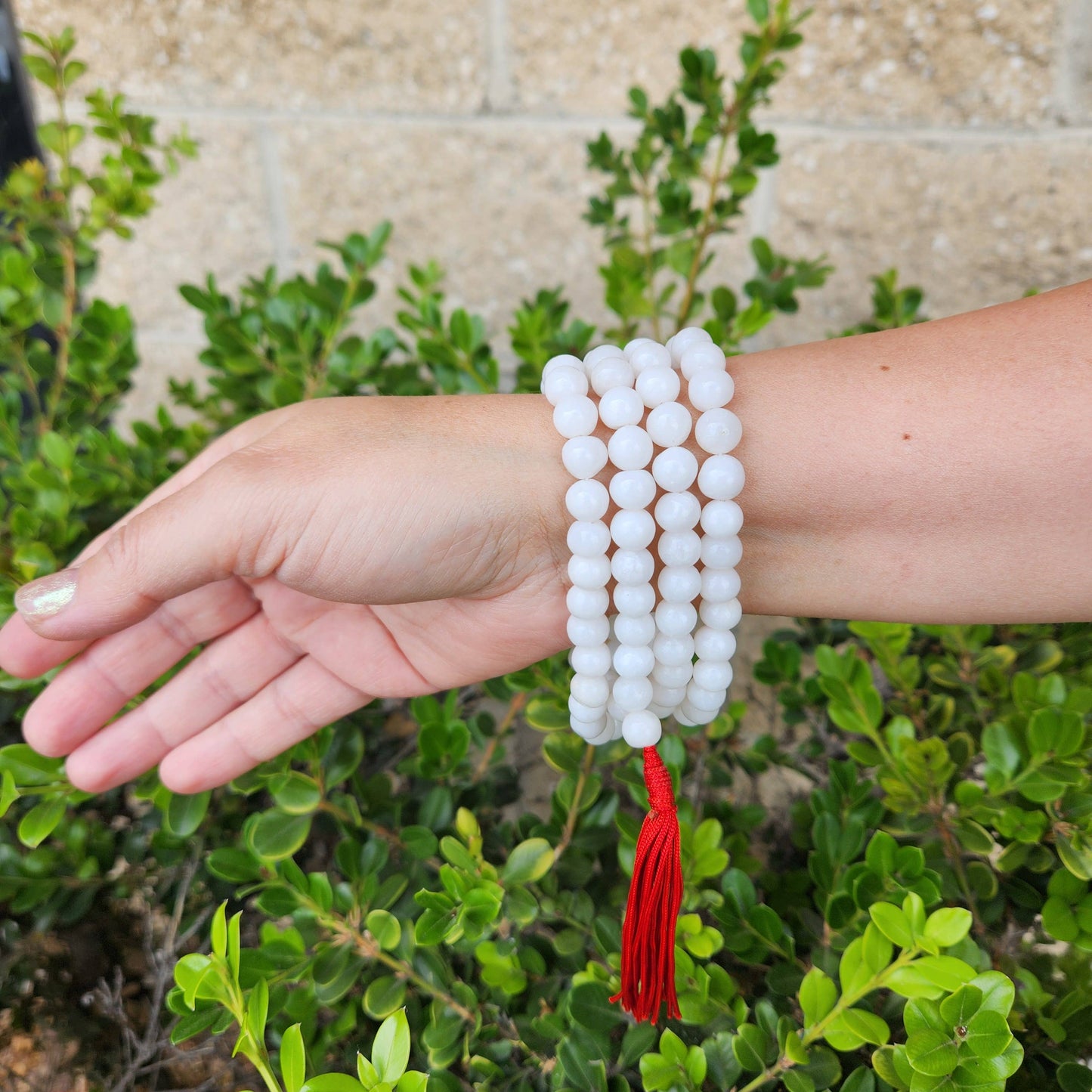 white onyx mala