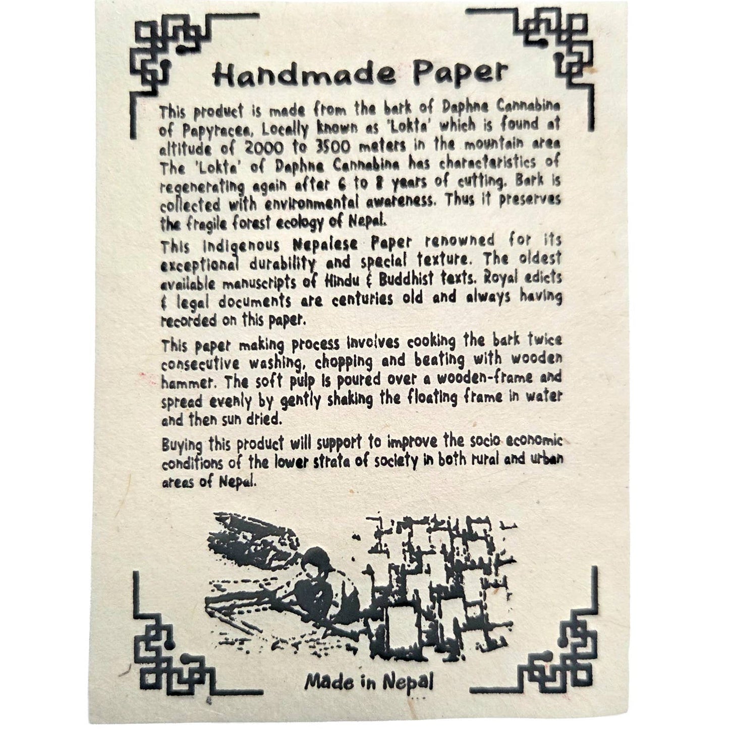 handmade Lokta paper greeting cards