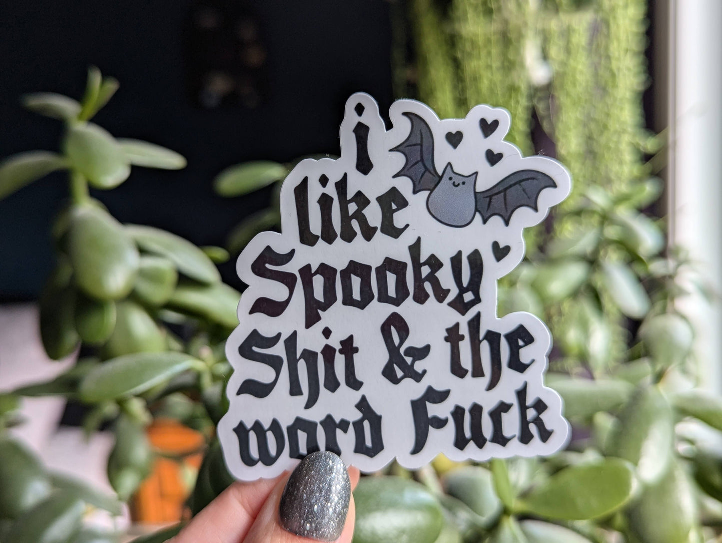 I Like Spooky Shit and the Word Fuck vinyl sticker