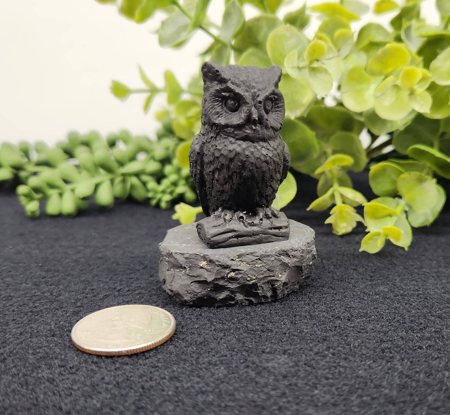 shungite owl figurines