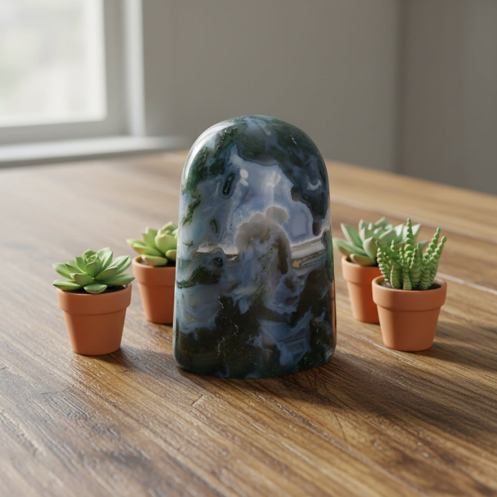 moss agate freeform