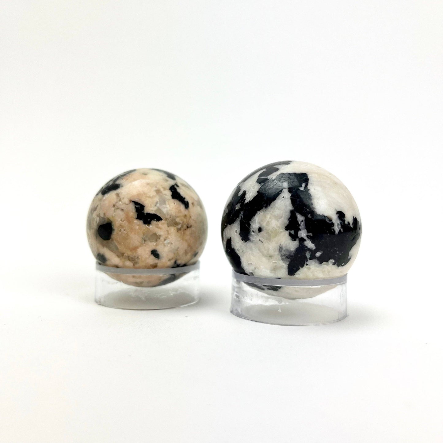 black tourmaline with feldspar sphere (30 - 40mm)