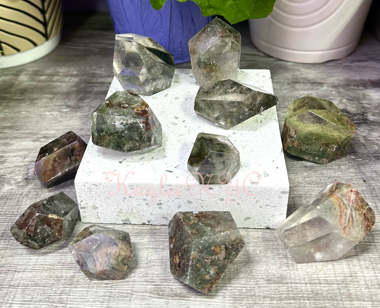 lodolite (garden quartz) freeform