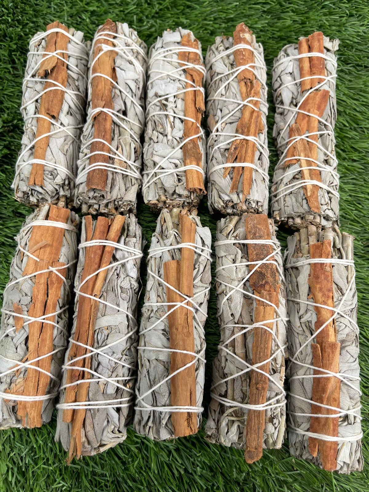 white sage and cinnamon herb bundle