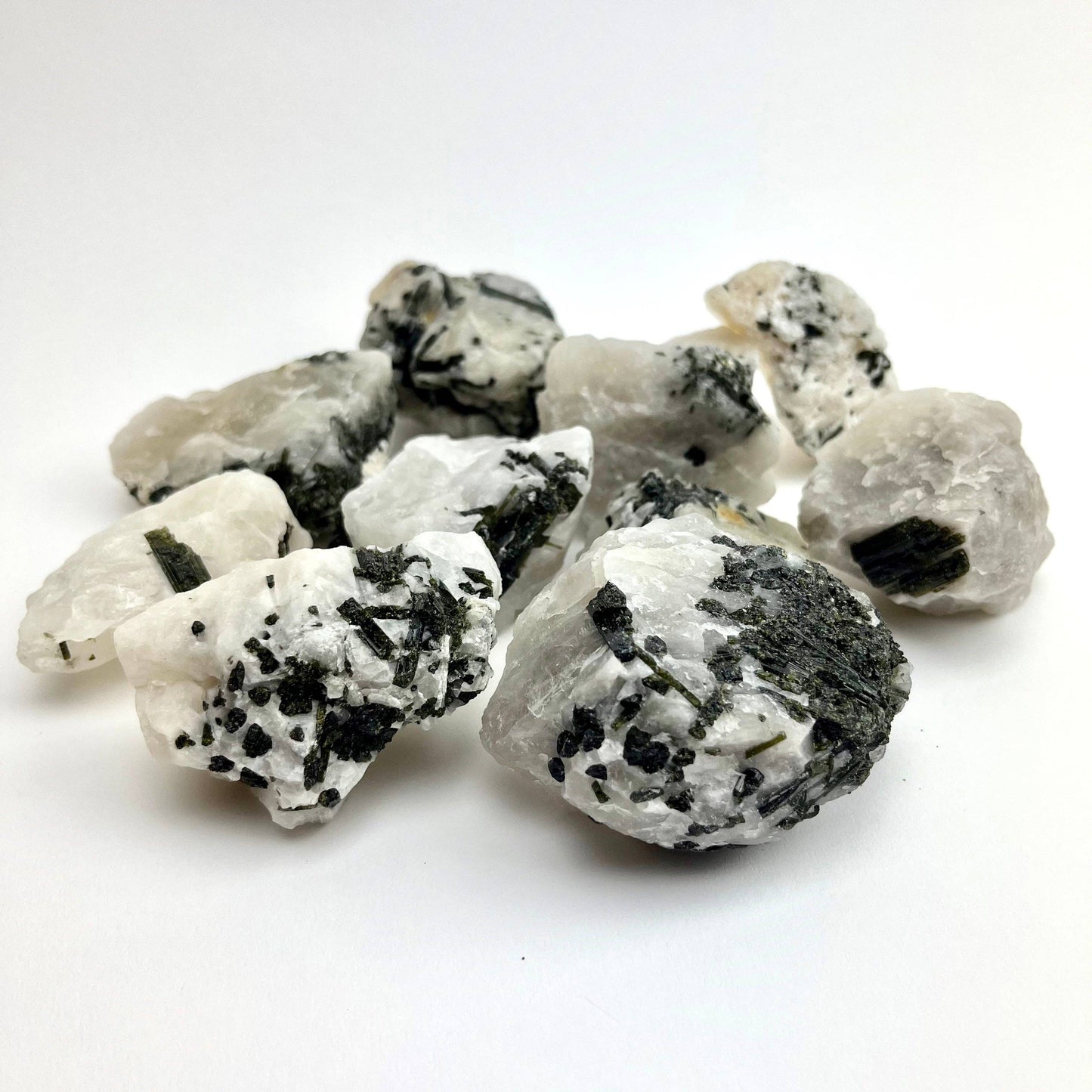 raw green tourmaline in quartz (60mm - 90mm)