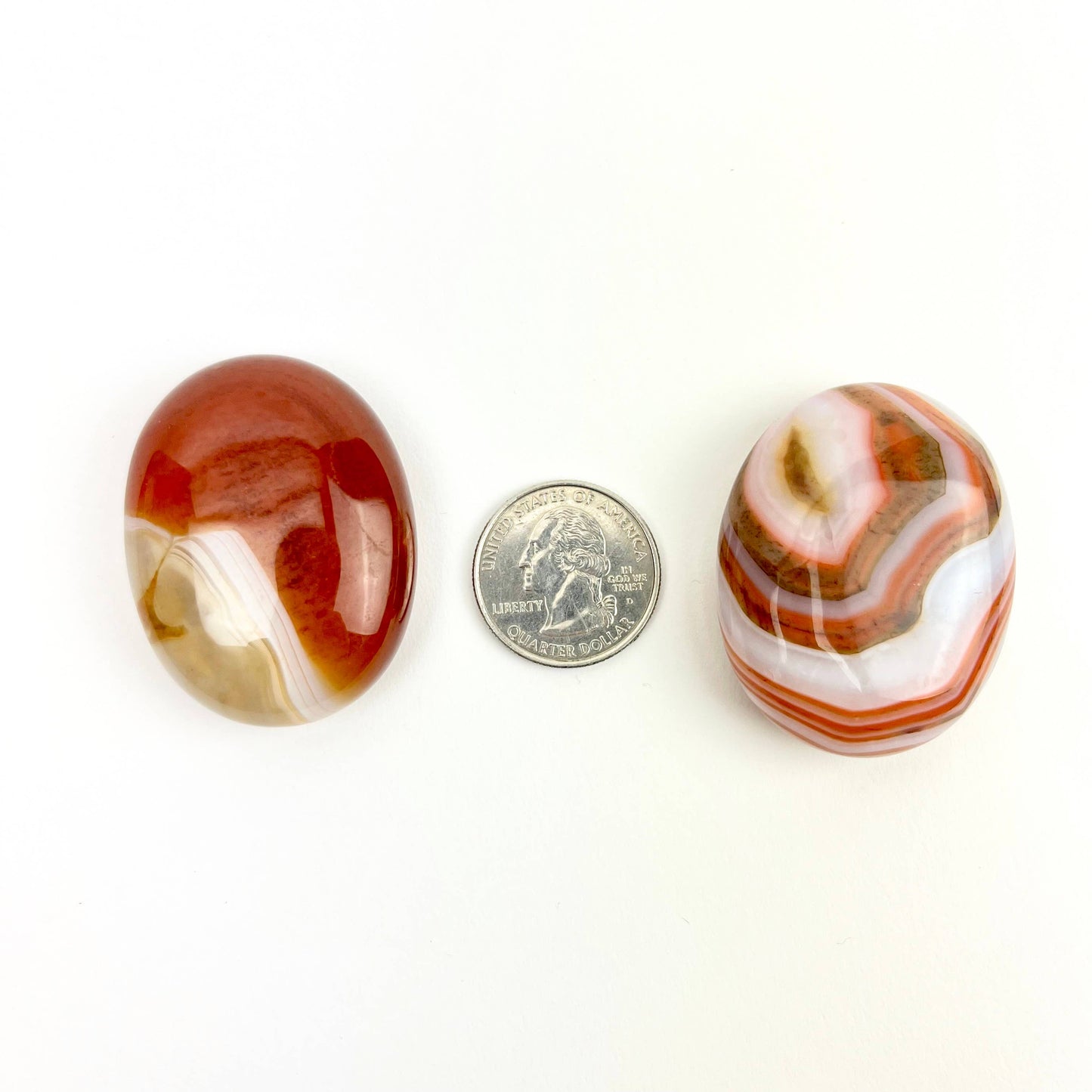 banded carnelian palmstone