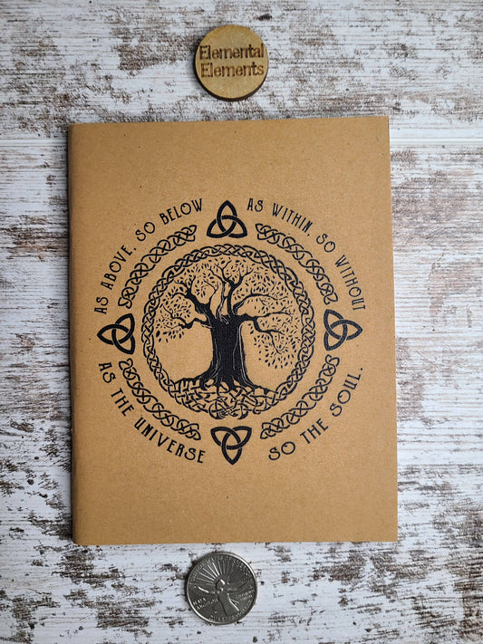 "As Above So Below, As Within So Without" tree of life journal