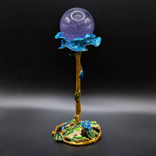 blue rose Sphere stand