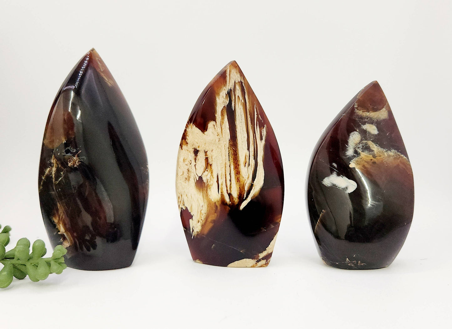 blue amber freeform flame