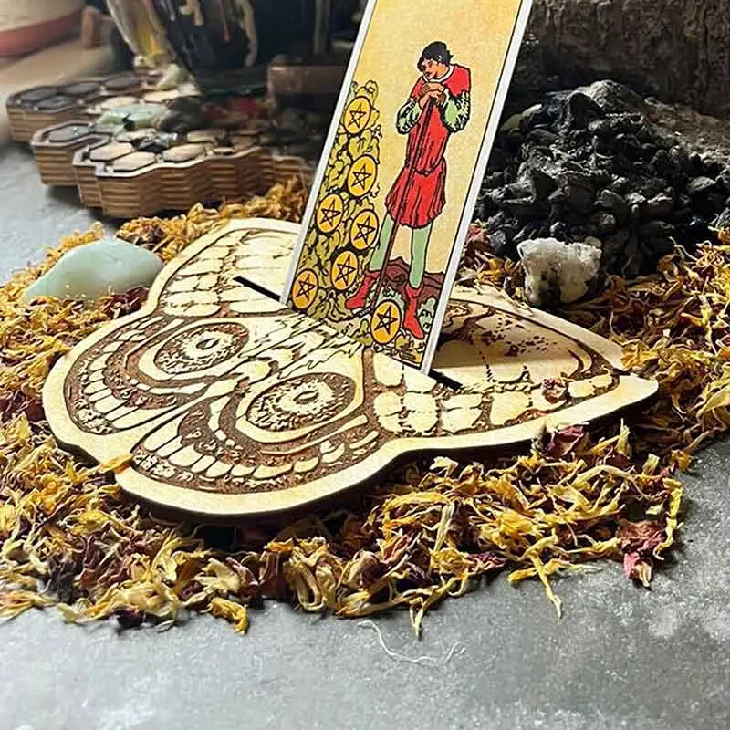 wooden tarot card holders