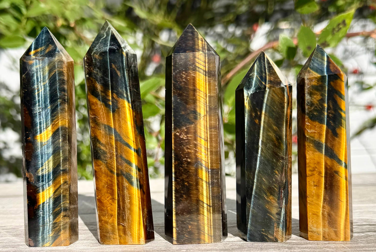 blue tiger’s eye towers