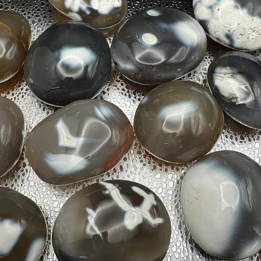 orca agate palm stone