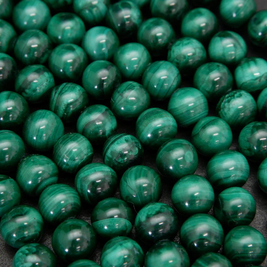 malachite beaded bracelets (8mm beads)