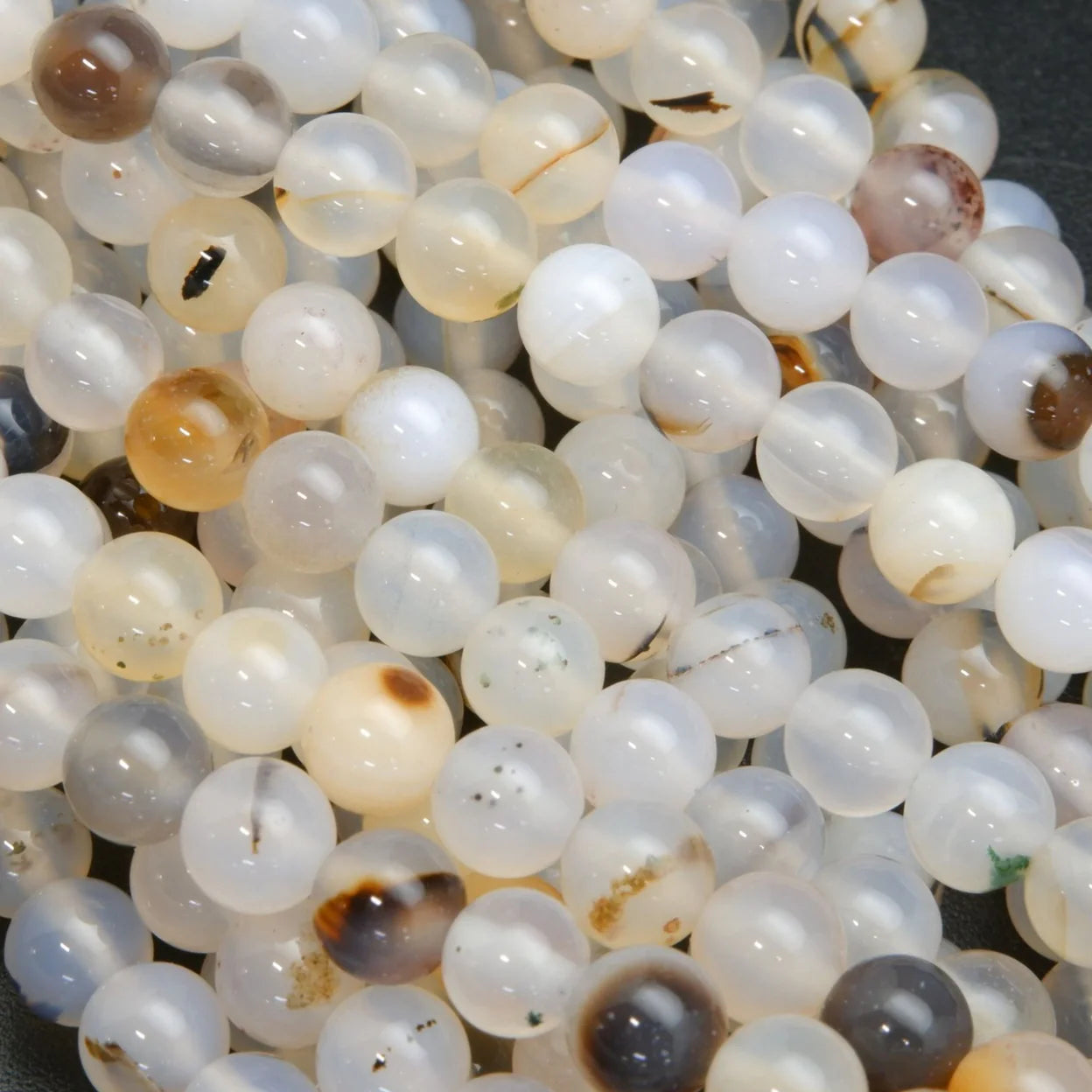 dendritic agate beaded bracelets