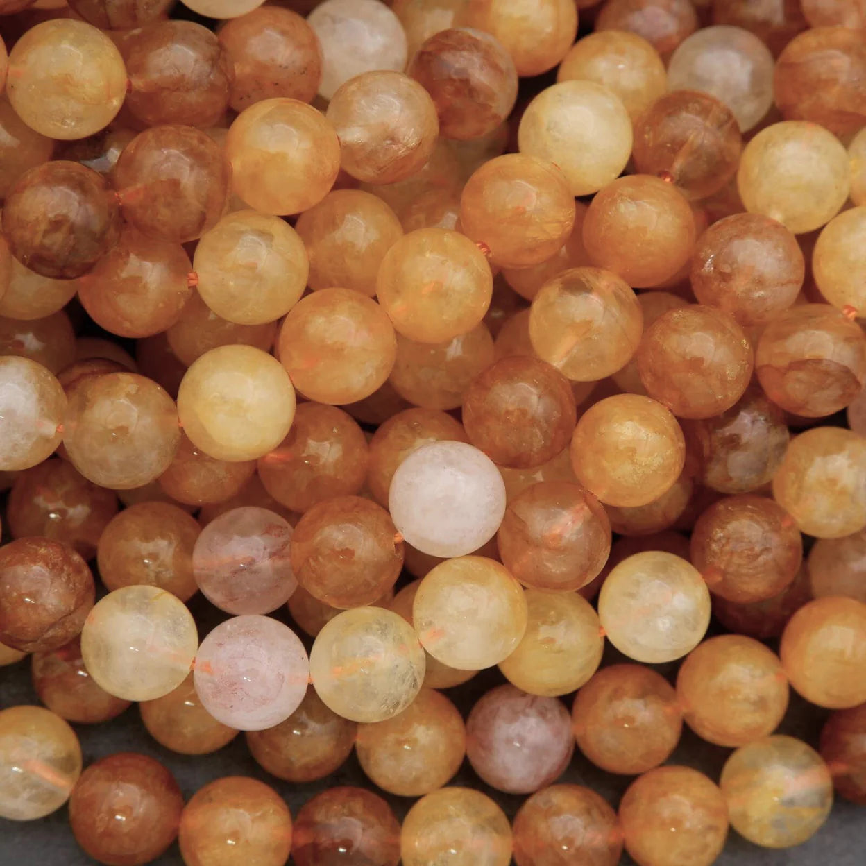 golden healer quartz beaded bracelets