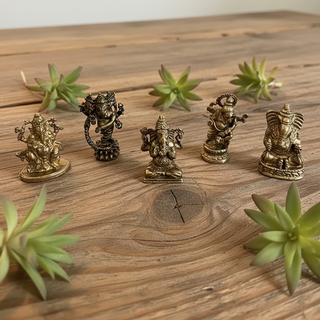 mini brass deity statues