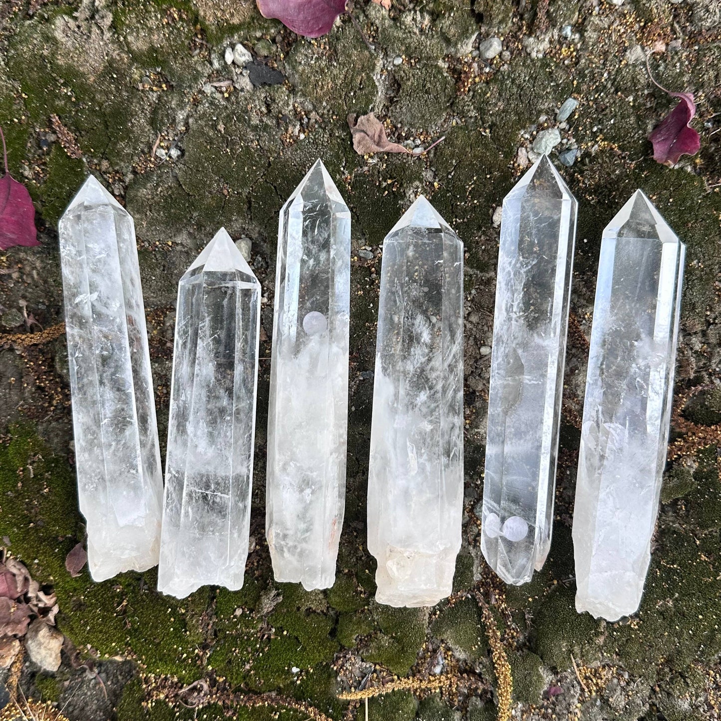 clear quartz points