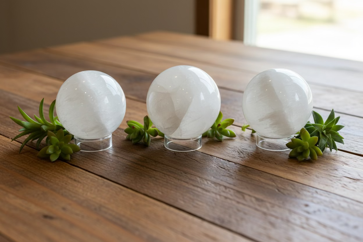 selenite spheres