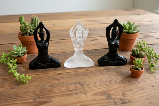 crystal yogini figurines