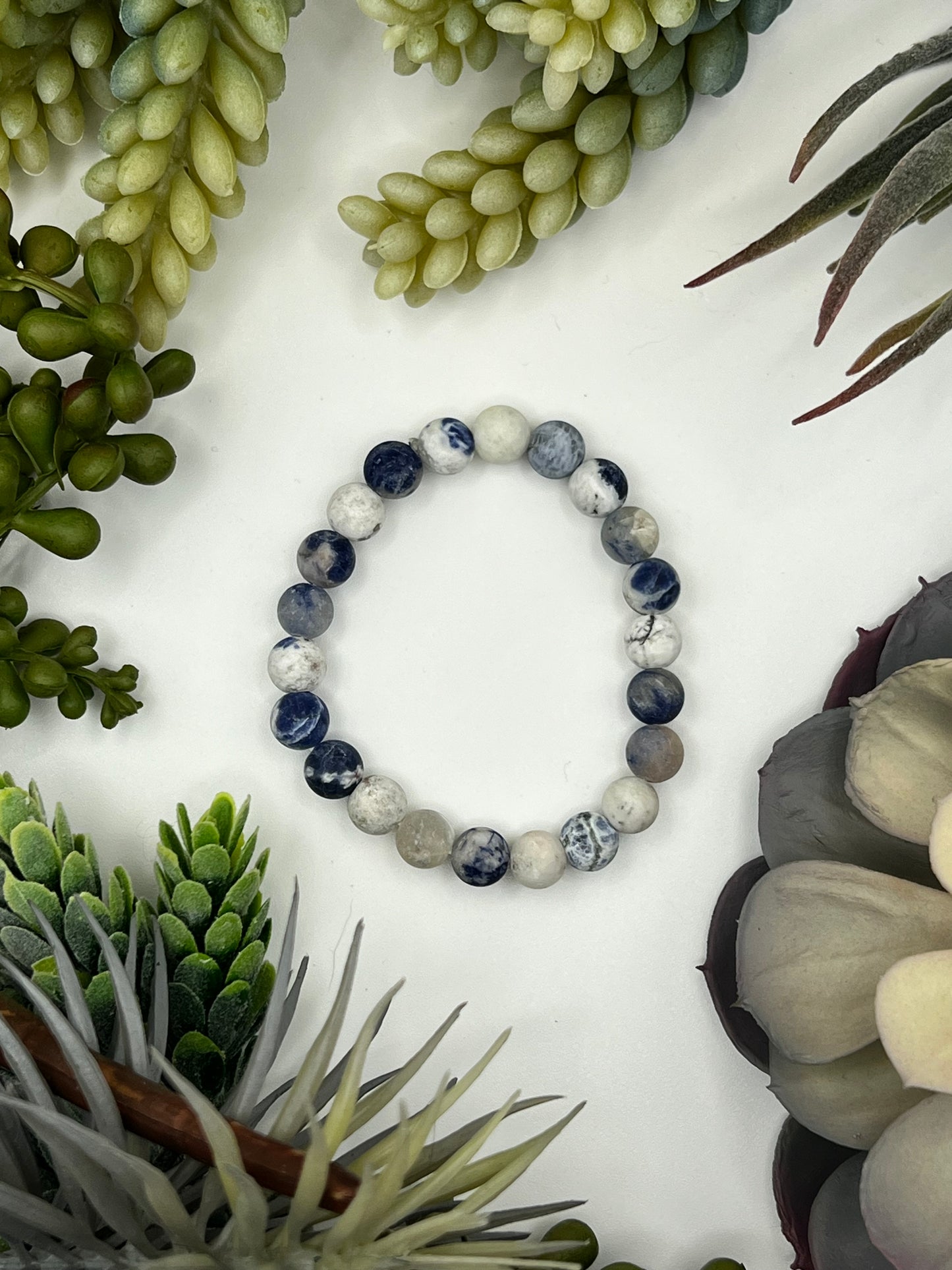 sodalite beaded bracelet