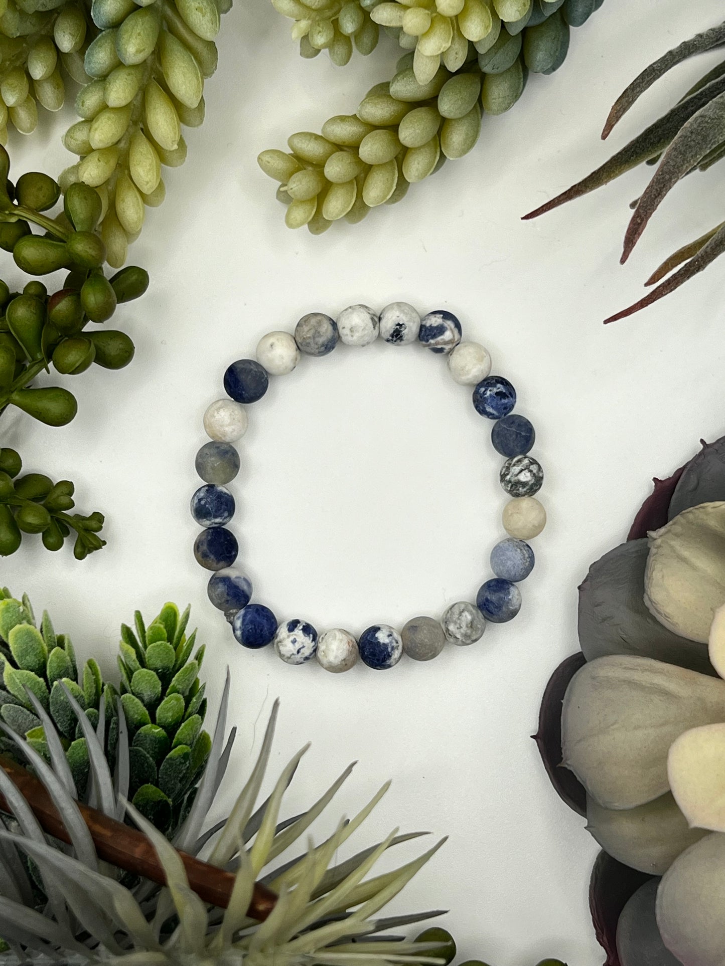 sodalite beaded bracelet