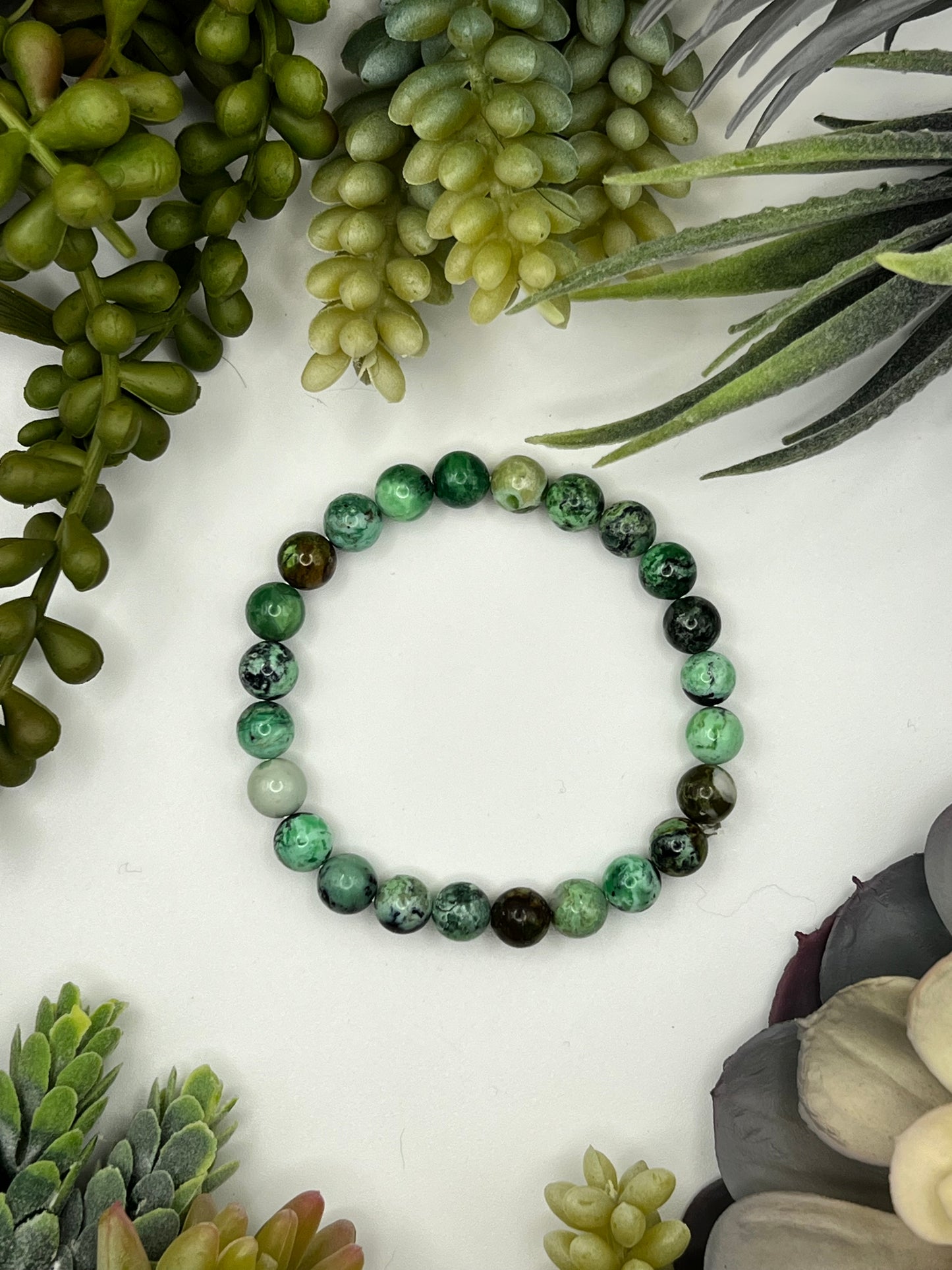 variscite beaded bracelets (8mm beads)