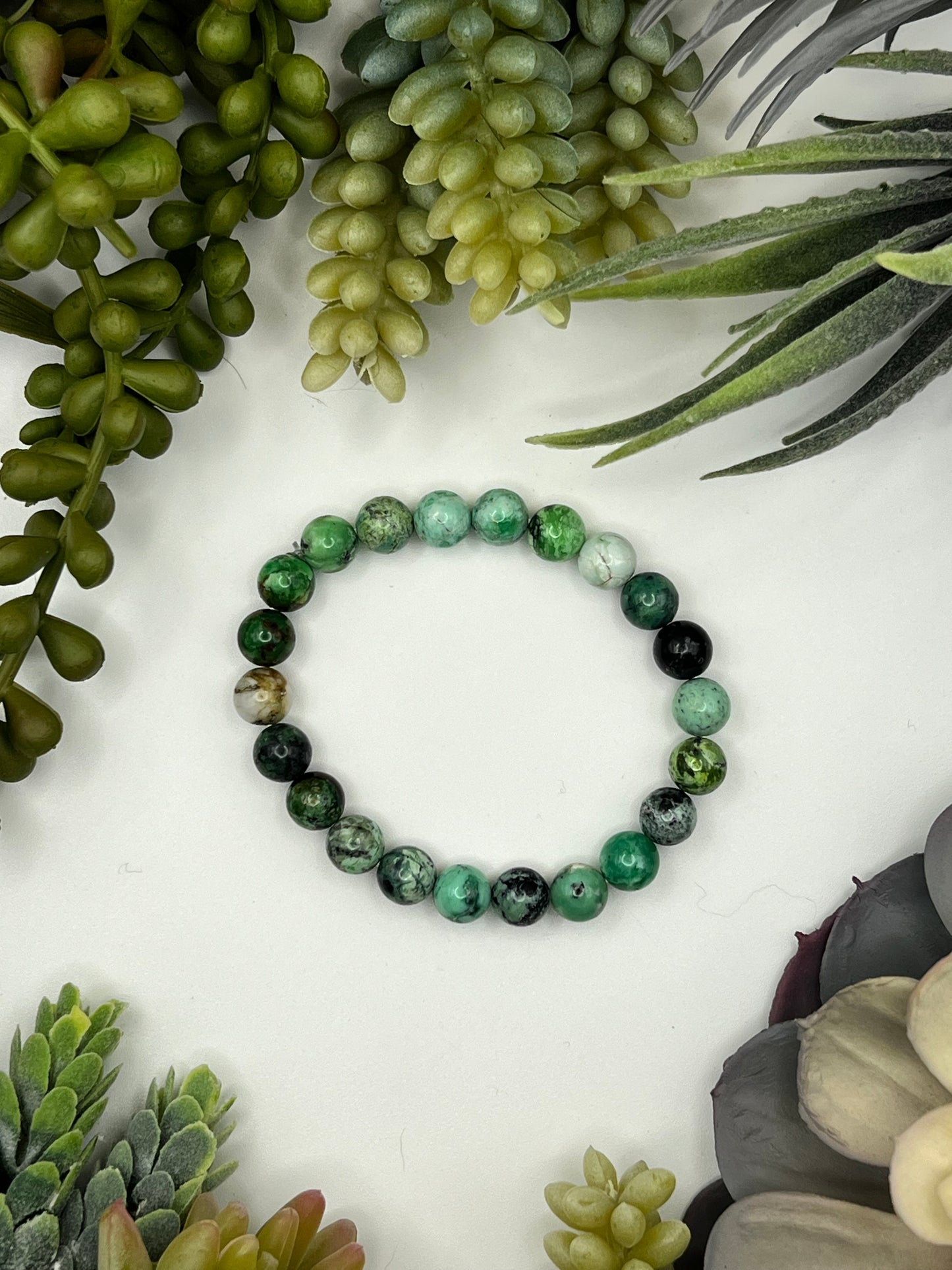 variscite beaded bracelets (8mm beads)