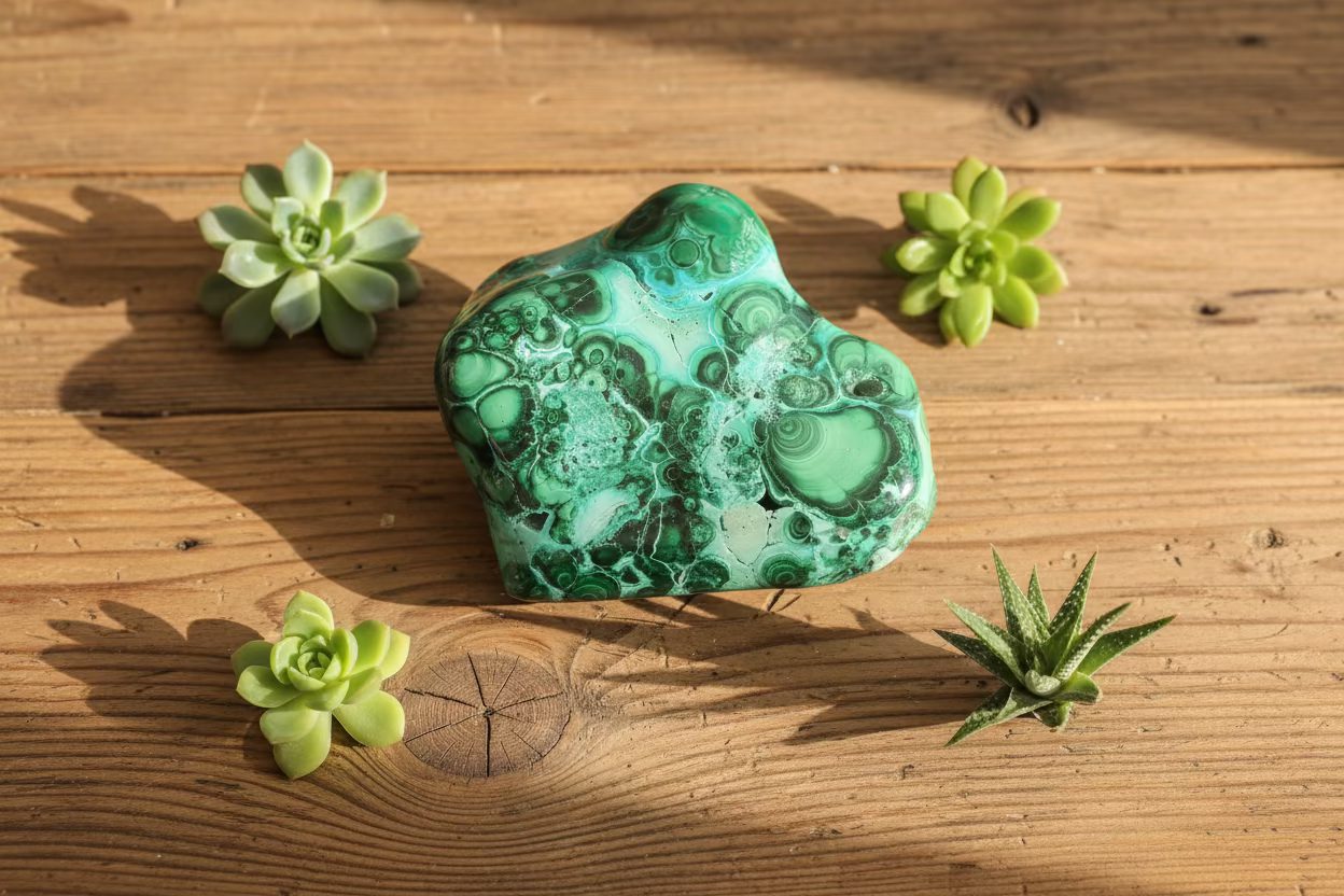 chrysocolla and malachite polished pieces