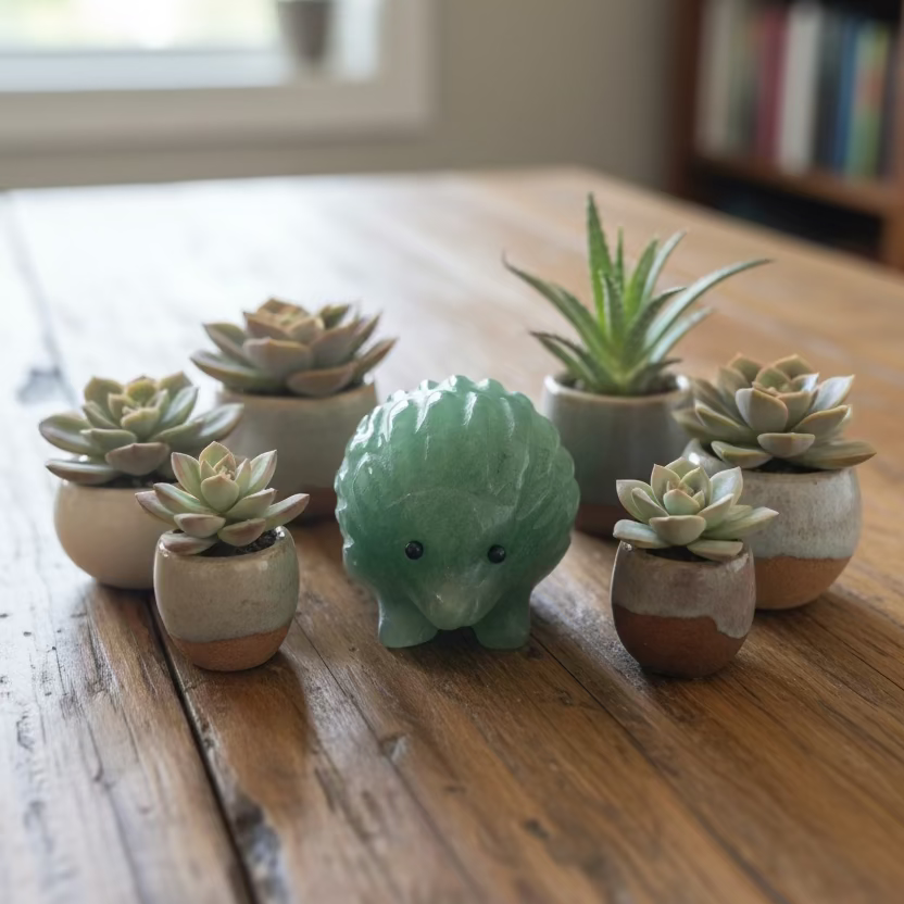 green aventurine hedgehogs