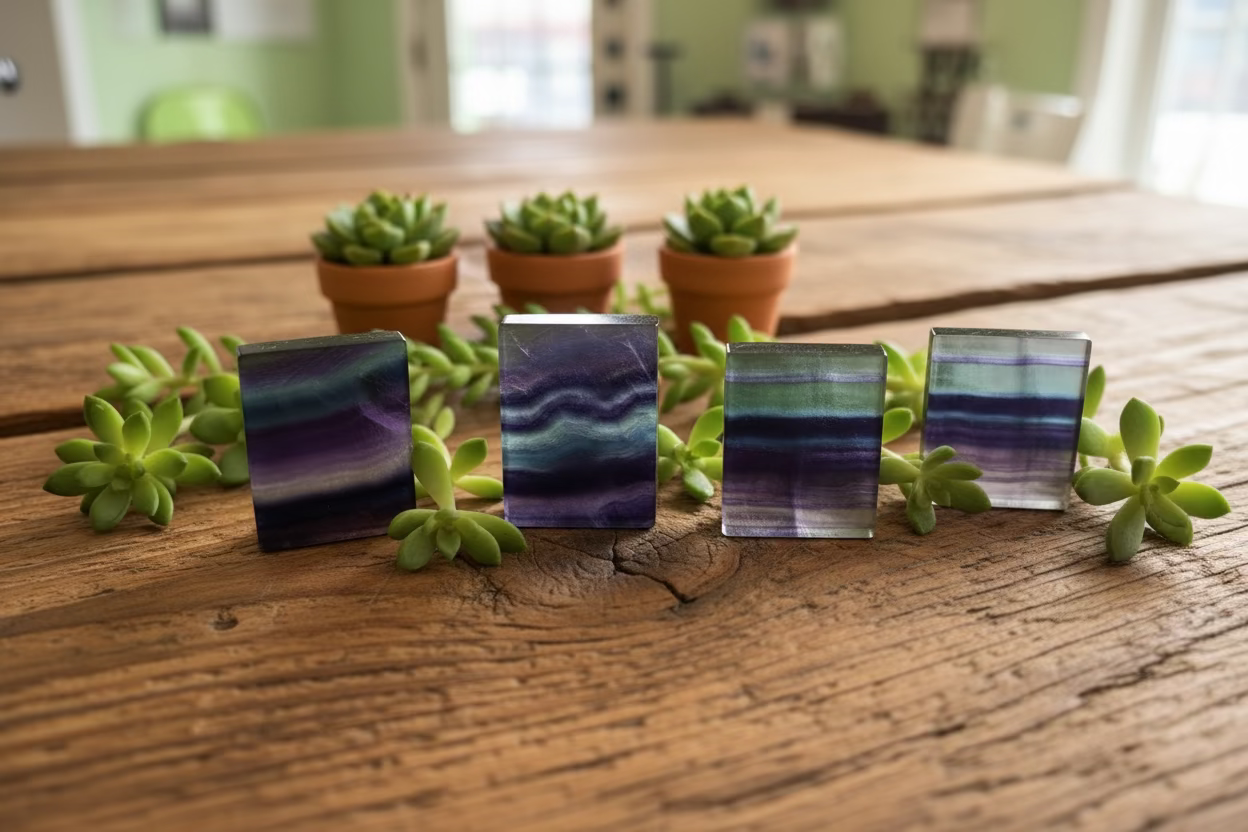 fluorite rectangular slices