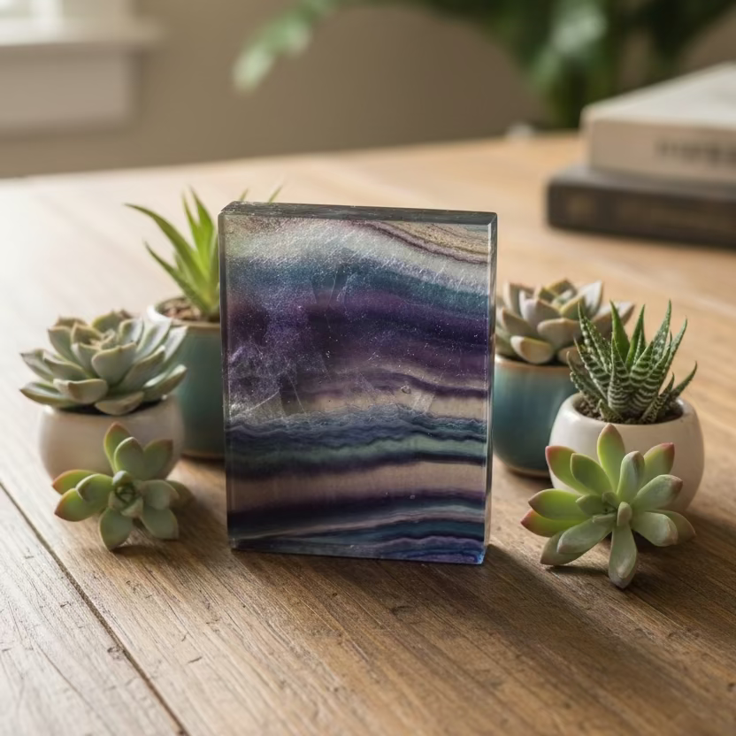 fluorite rectangular slices
