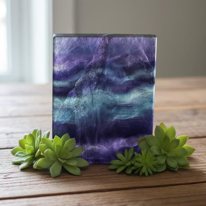 fluorite rectangular slices