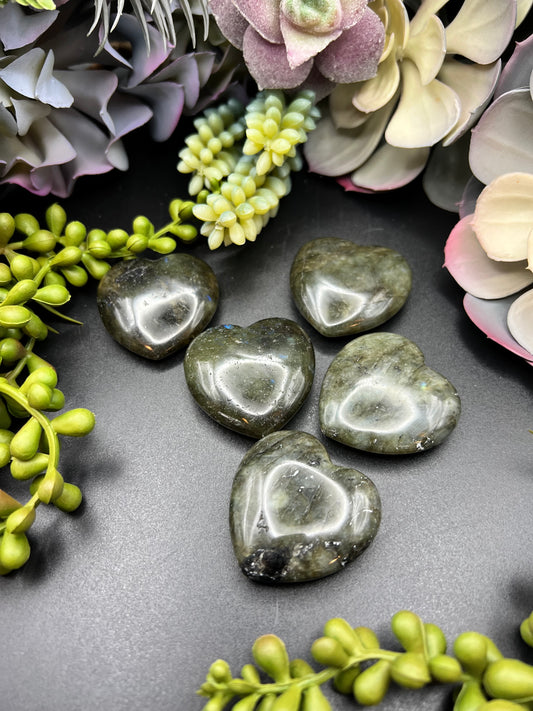 labradorite hearts