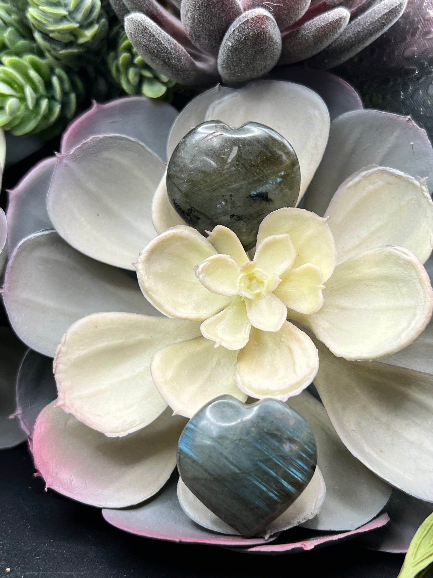 labradorite hearts