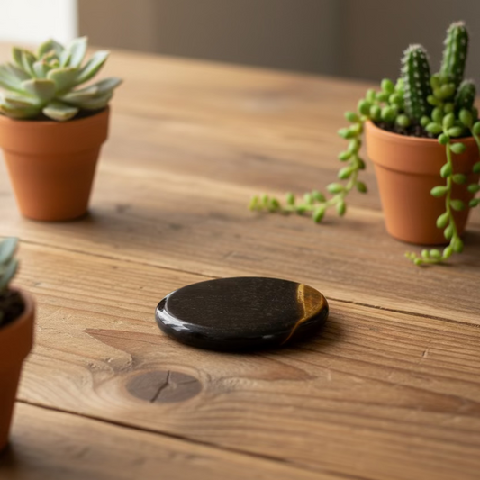 tiger's eye worry stone