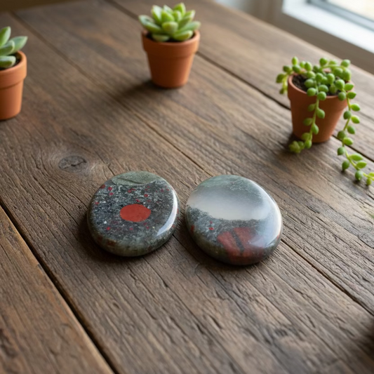 bloodstone (seftonite) worry stone