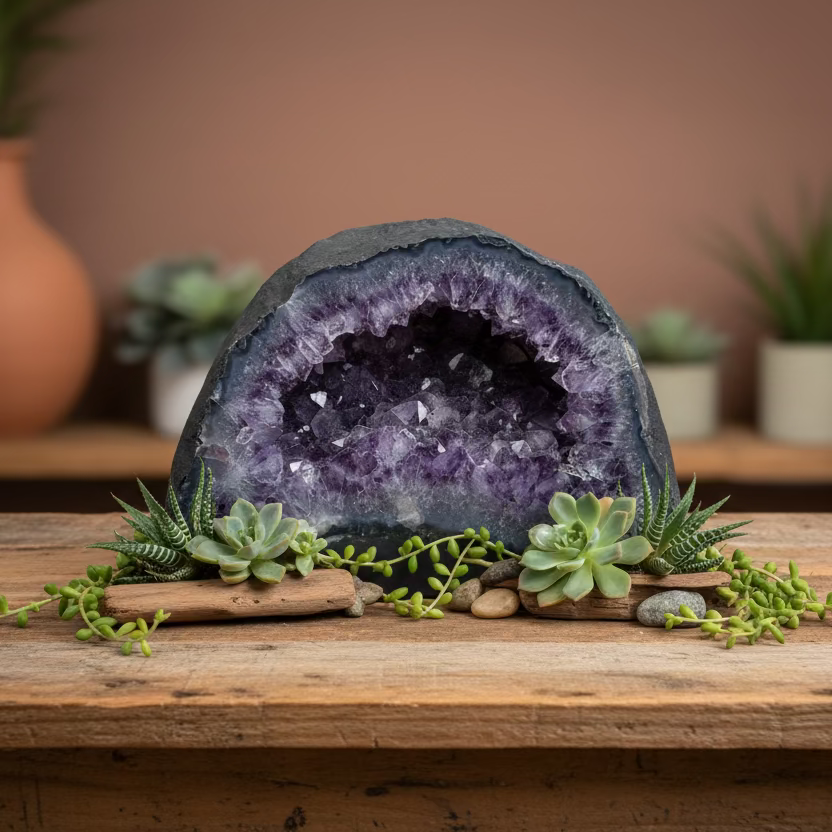 amethyst geode pieces (clusters)
