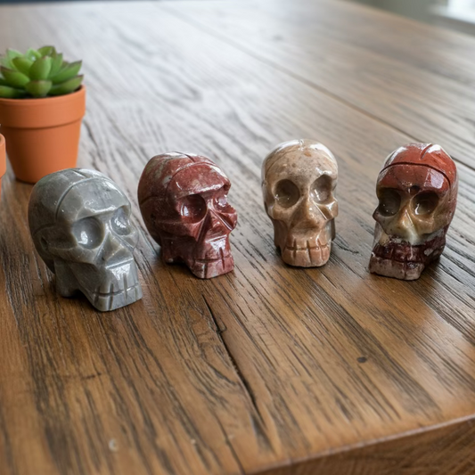 skull soapstone figurine