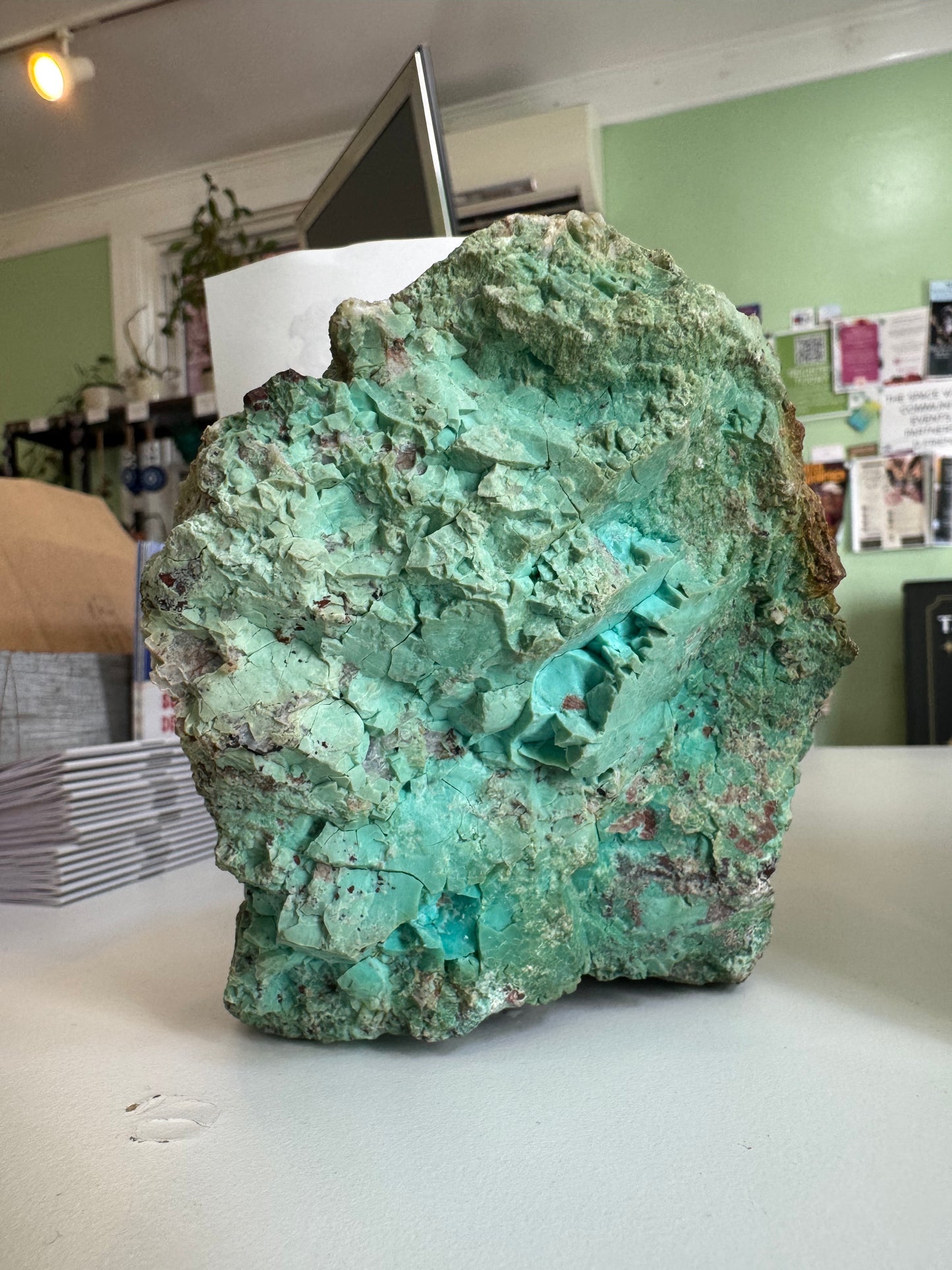 large raw chrysocolla piece