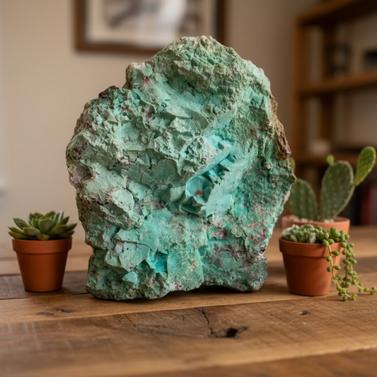 large raw chrysocolla piece