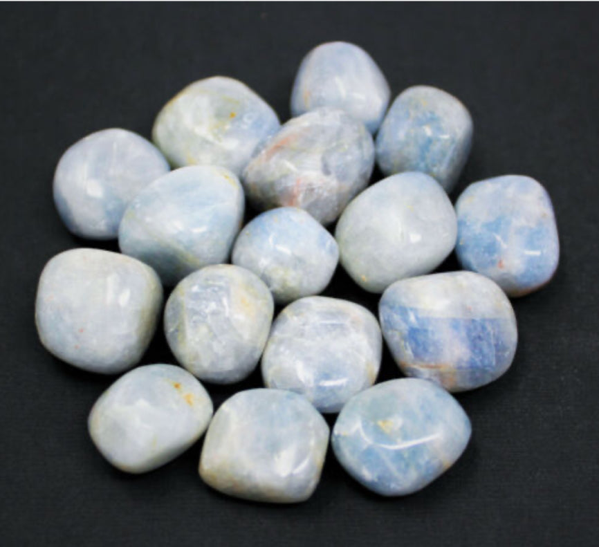 blue calcite tumbles