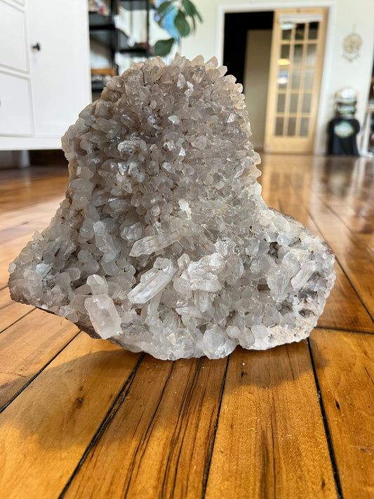 large clear quartz cluster