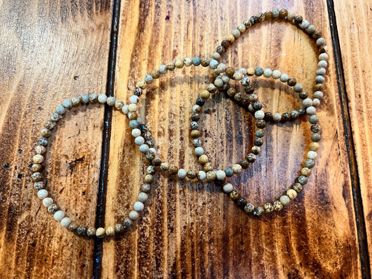 picture jasper bracelet (4mm beads)